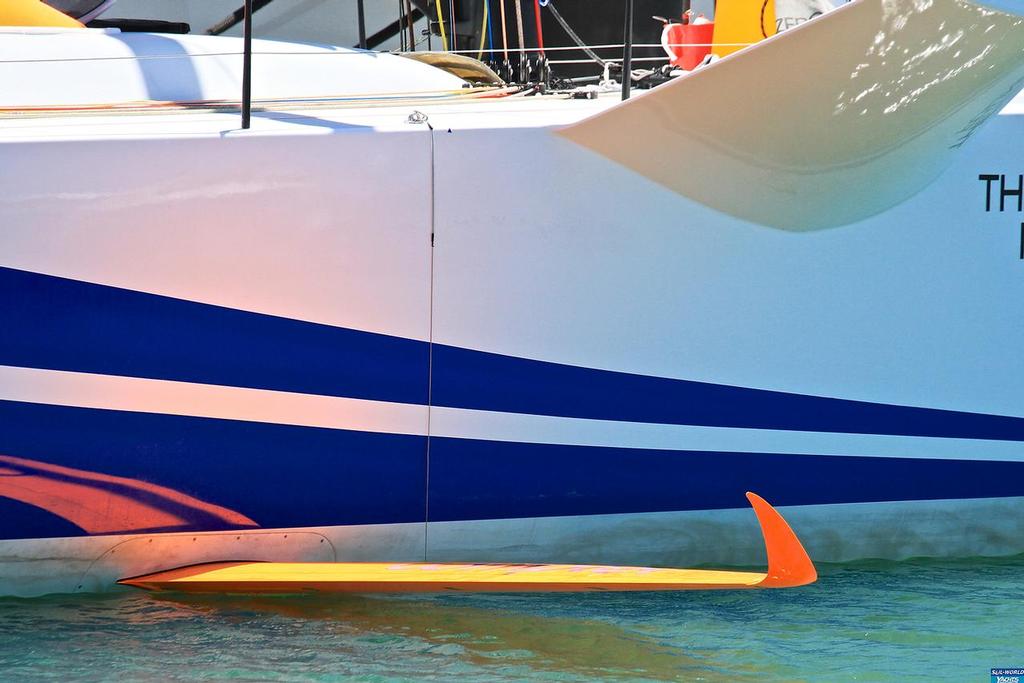 Foil looking slightly forward - Supermaxi CQS alongside the dock at Auckland © Richard Gladwell www.photosport.co.nz